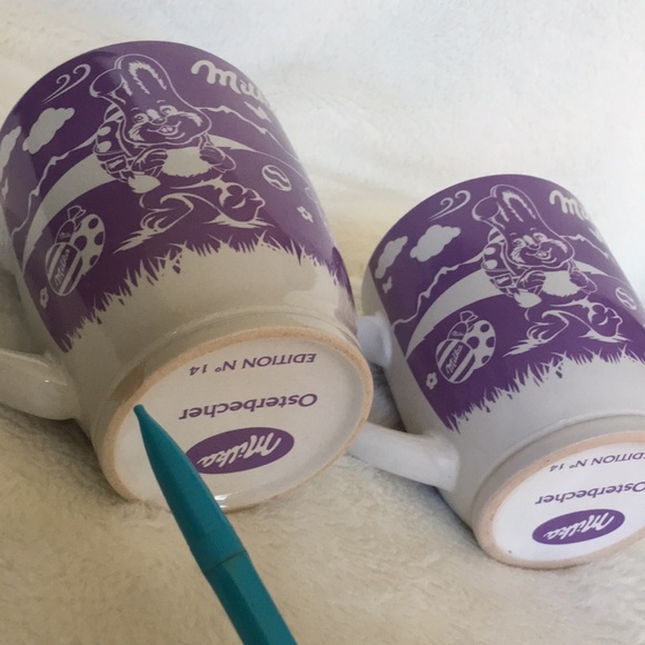 Milka Osterbecher Chocolate Candy Company Mug Mugs (Set of 2 items) FLAW - Picture 7 of 15
